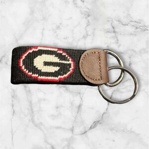 University of Georgia Needlepoint Key Fob